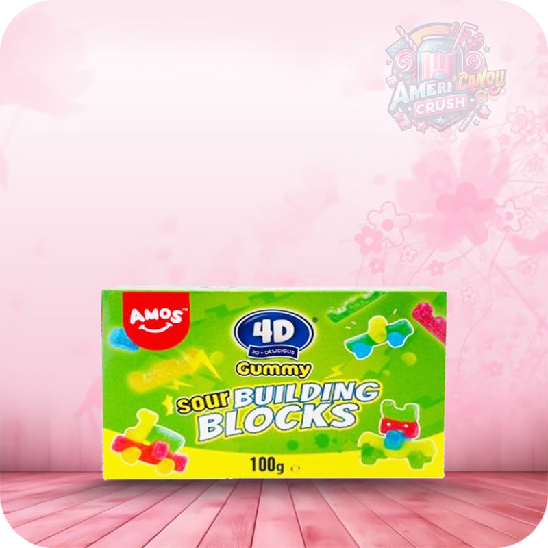 Amos 4D Sour Gummy Building Blocks 100g