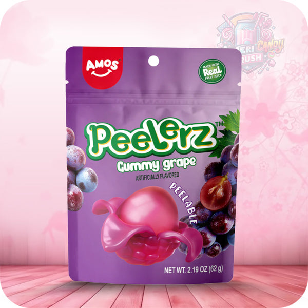 Amos Peelerz Gummy Grape Peg Bag (170g)