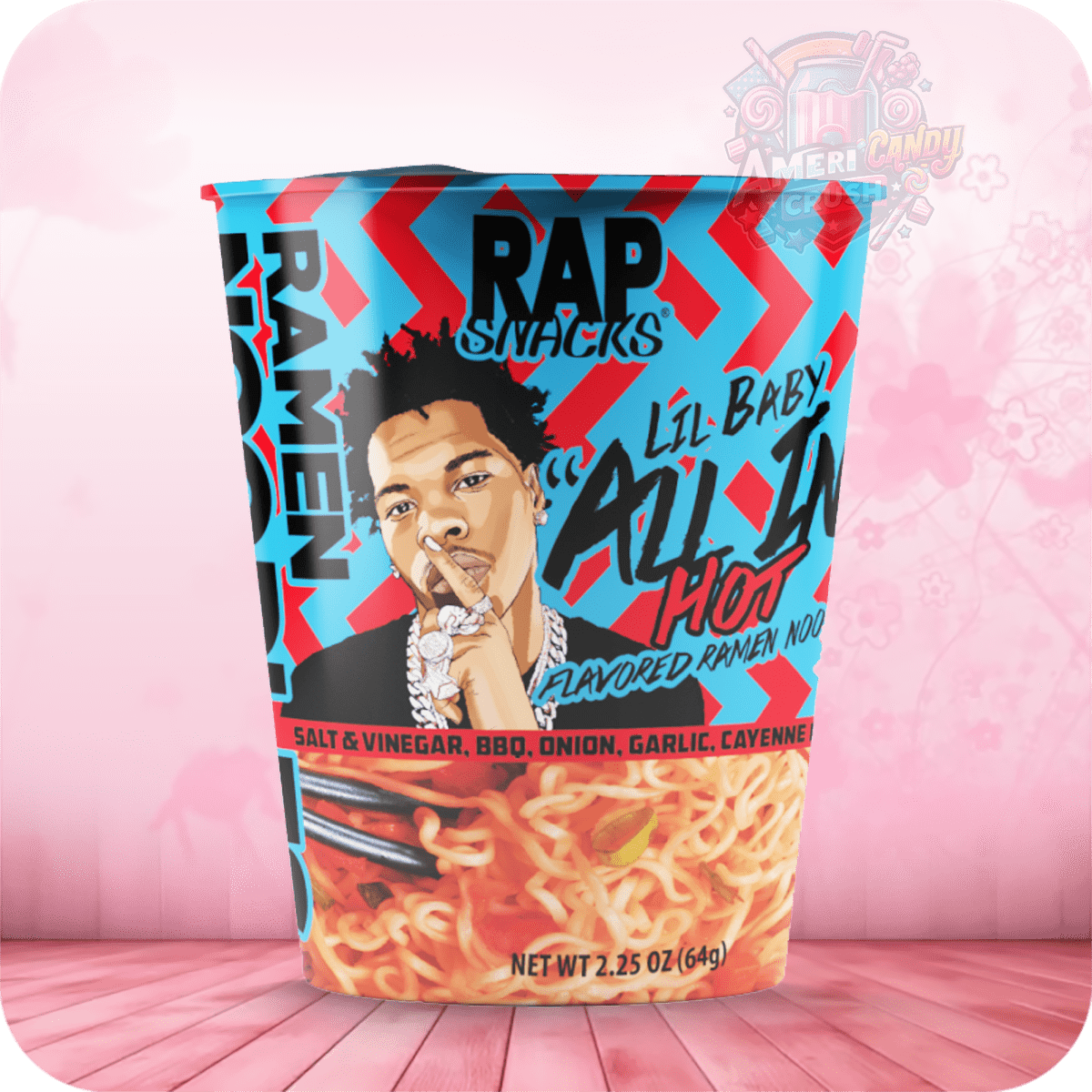 Rap Snacks All In-Hot Flavored Ramen Noodles 2.25oz (64g)