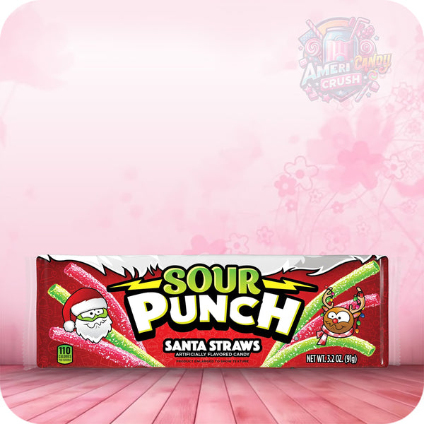 Sour Punch Santa straws 3.2oz tray