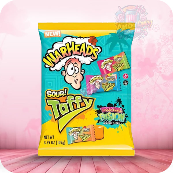 Warheads Sour Taffy Tropical Fusion Peg Bag102g